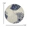 Homeroots 8 ft. Round Ivory & Navy Indoor & Outdoor Area Rug 384838 - alternate 3